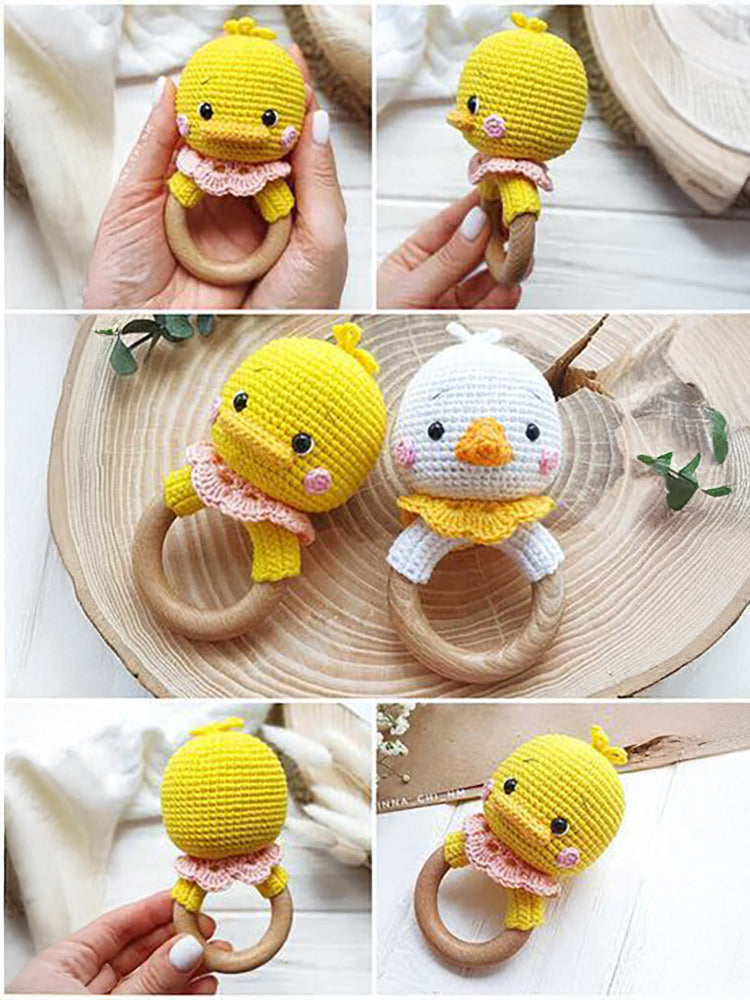 Duck Rattle Teether Duck Teethers – NeeKnots